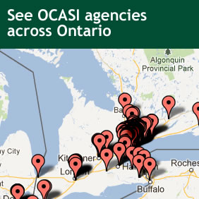 Click to find see OCASI agencies plotted on a map.